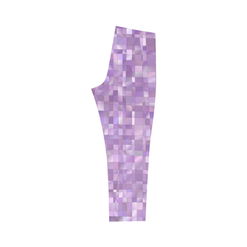 Purple Pearl Mosaic Capri Legging (Model L02)
