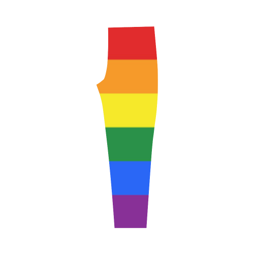 Gay Pride Rainbow Flag Stripes Capri Legging (Model L02)