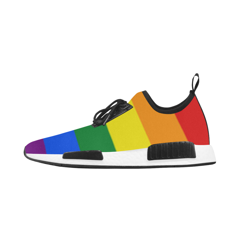 Gay Pride Rainbow Poster Illustration White Collar Low Cut Limited Edition Tennis Shoes 