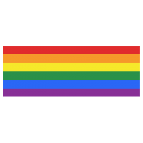 Gay Pride Rainbow Flag Stripes Travel Mug (Silver) (14 Oz)