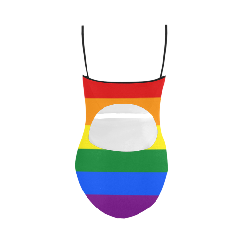 Gay Pride Rainbow Flag Stripes Strap Swimsuit ( Model S05)