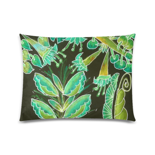 Irish Garden, Lime Green Flowers Dance in Joy Custom Picture Pillow Case 20"x26" (one side)
