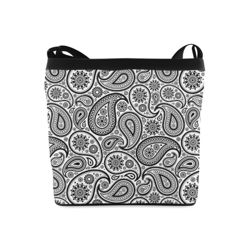 Black Paisley pattern Crossbody Bags (Model 1613)