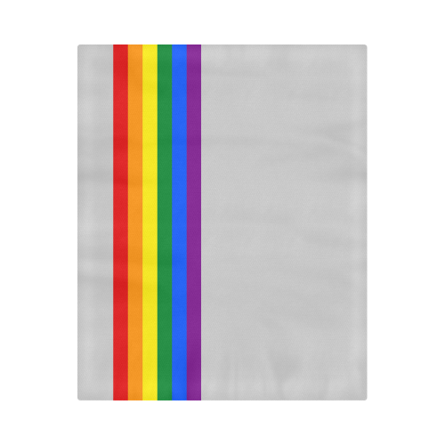 Gay Pride Rainbow Flag Stripes Duvet Cover 86"x70" ( All-over-print)