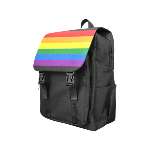 Gay Pride Rainbow Flag Stripes Casual Shoulders Backpack (Model 1623)