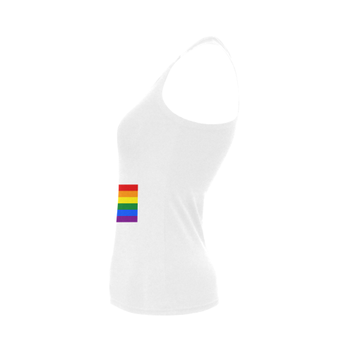 Gay Pride Rainbow Flag Stripes Women's Shoulder-Free Tank Top (Model T35)