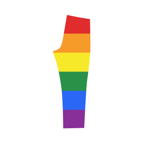 Gay Pride Rainbow Flag Stripes Capri Legging (Model L02)