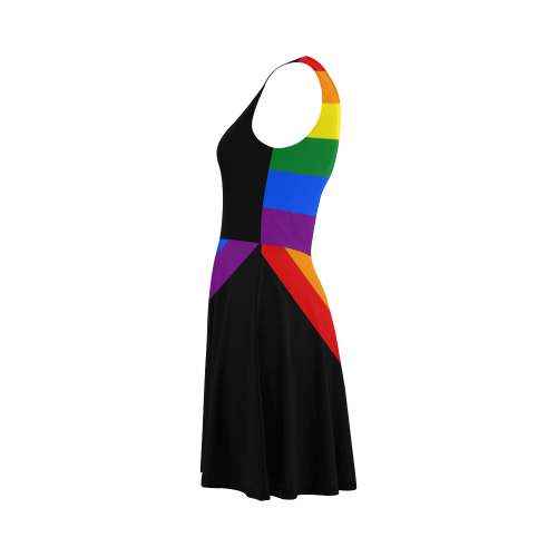 Gay Pride Rainbow Flag Stripes Atalanta Sundress (Model D04)