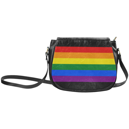 Gay Pride Rainbow Flag Stripes Classic Saddle Bag/Large (Model 1648)