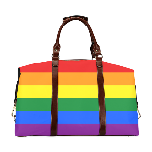Gay Pride Rainbow Flag Stripes Classic Travel Bag (Model 1643)