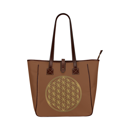 FLOWER OF LIFE gold Classic Tote Bag (Model 1644)