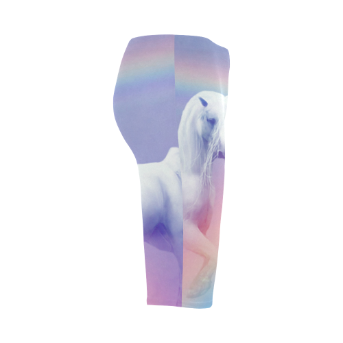 Unicorn and Rainbow Hestia Cropped Leggings (Model L03)