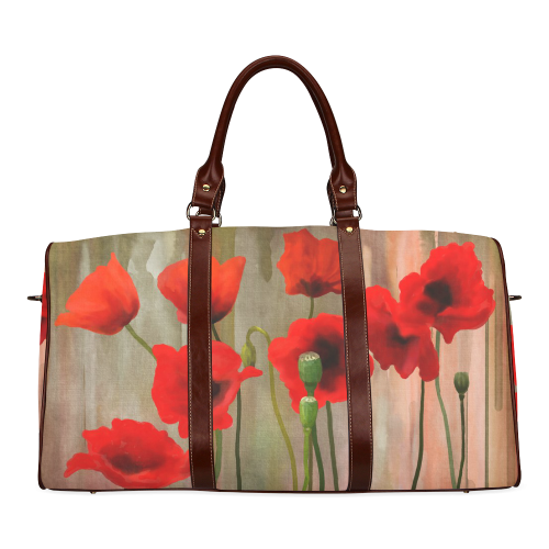 Poppies Waterproof Travel Bag/Small (Model 1639)