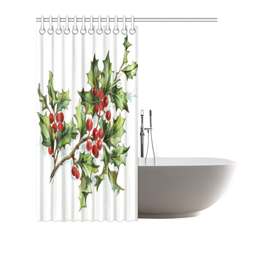 HollyBerries20160601 Shower Curtain 72"x72"