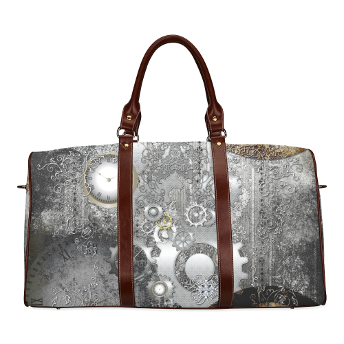 Steampunk in vintage design Waterproof Travel Bag/Large (Model 1639)