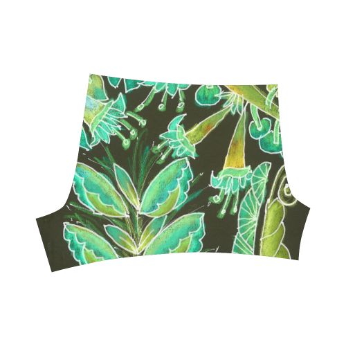 Irish Garden, Lime Green Flowers Dance in Joy Briseis Skinny Shorts (Model L04)