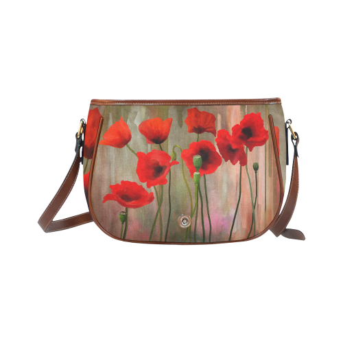 Poppies Saddle Bag/Large (Model 1649)