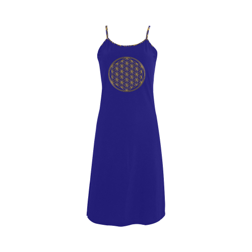 FLOWER OF LIFE gold Alcestis Slip Dress (Model D05)