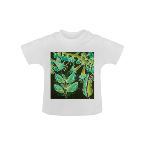 Irish Garden, Lime Green Flowers Dance in Joy Baby Classic T-Shirt (Model T30)