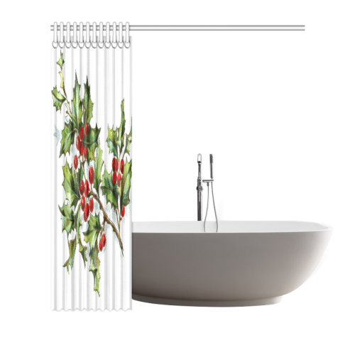 HollyBerries20160602 Shower Curtain 72"x72"