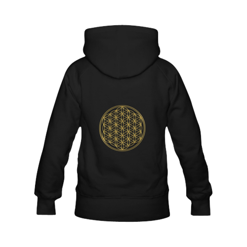 FLOWER OF LIFE gold Women's Classic Hoodies (Model H07)