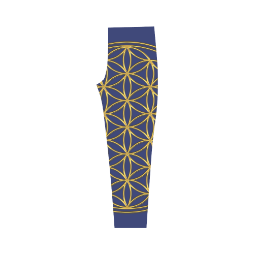 FLOWER OF LIFE gold Capri Legging (Model L02)