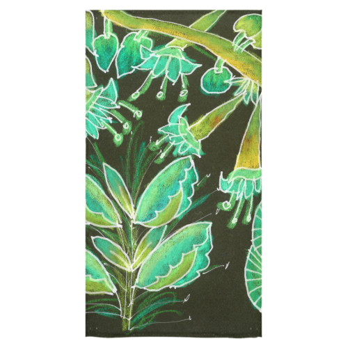 Irish Garden, Lime Green Flowers Dance in Joy Bath Towel 30"x56"