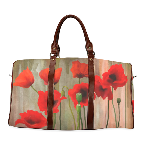 Poppies Waterproof Travel Bag/Small (Model 1639)