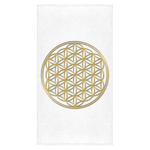 FLOWER OF LIFE gold Bath Towel 30"x56"