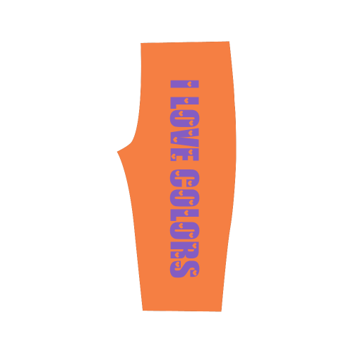 Heart Message: I LOVE COLORS Hestia Cropped Leggings (Model L03)