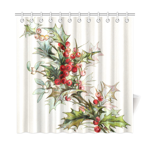 HollyBerries20160604 Shower Curtain 72"x72"