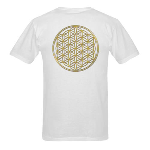 FLOWER OF LIFE gold Sunny Men's T- shirt (Model T06)