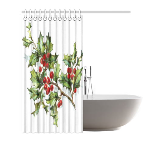 HollyBerries20160602 Shower Curtain 72"x72"