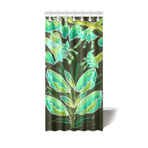 Irish Garden, Lime Green Flowers Dance in Joy Shower Curtain 36"x72"
