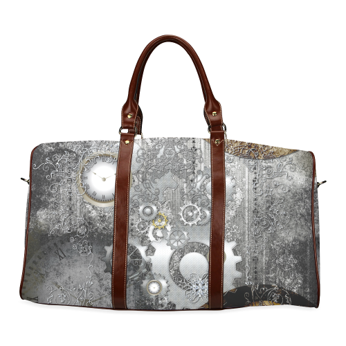 Steampunk in vintage design Waterproof Travel Bag/Large (Model 1639)