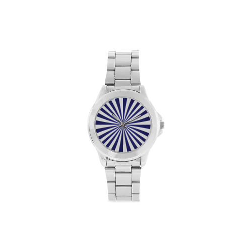 Blue Spiral Unisex Stainless Steel Watch(Model 103)