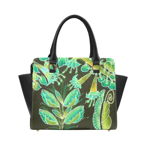 Irish Garden, Lime Green Flowers Dance in Joy Classic Shoulder Handbag (Model 1653)