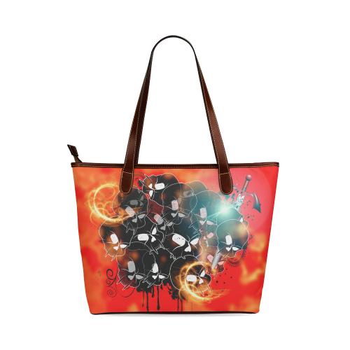 Awesome skulls Shoulder Tote Bag (Model 1646)