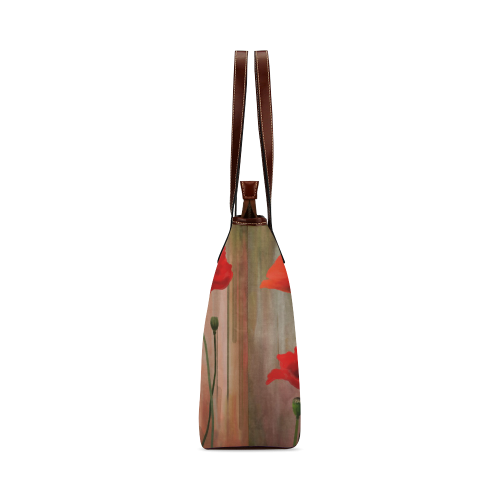 Poppies Shoulder Tote Bag (Model 1646)