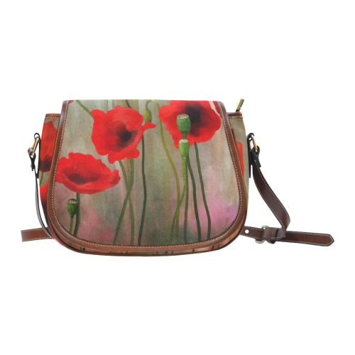 Poppies Saddle Bag/Large (Model 1649)