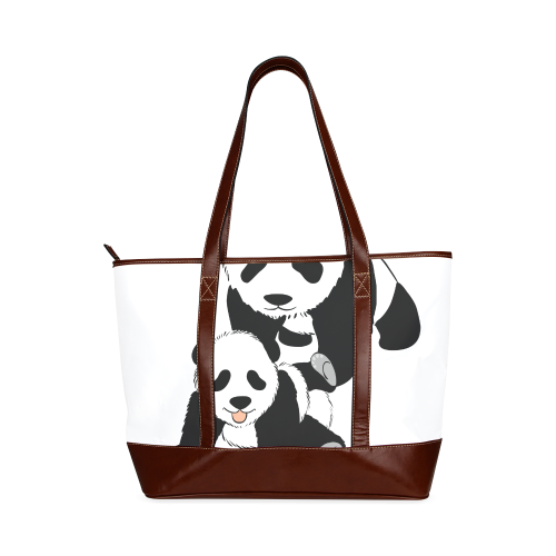Mother and Baby Panda Tote Handbag (Model 1642)