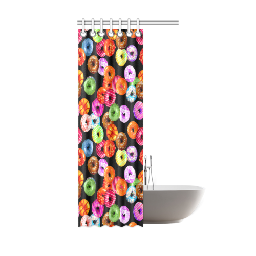 Colorful Yummy DONUTS pattern Shower Curtain 36"x72"