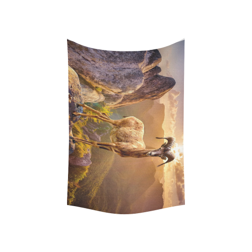 Antelope Fantasy Cotton Linen Wall Tapestry 60"x 40"