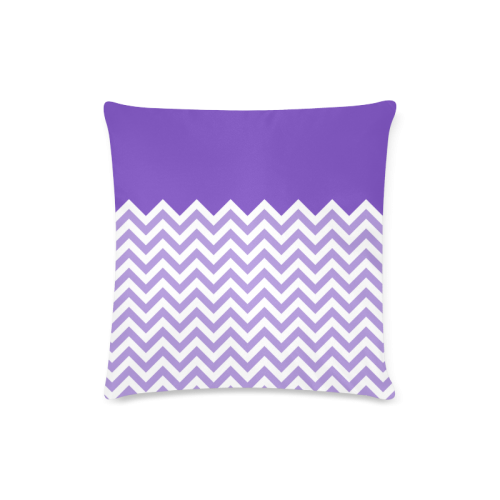 HIPSTER zigzag chevron pattern white Custom Zippered Pillow Case 16"x16"(Twin Sides)
