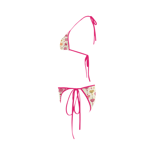 Cheerful Hearts Custom Bikini Swimsuit