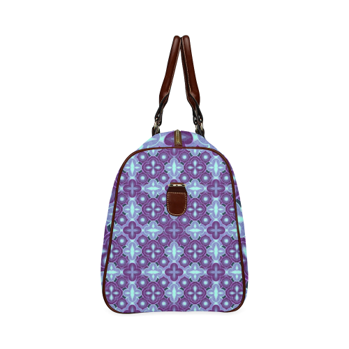 Purple blue seamless pattern Waterproof Travel Bag/Small (Model 1639)