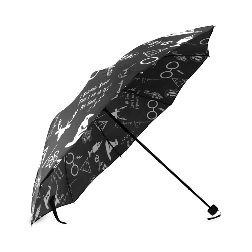 Black Harry Potter umbrella Foldable Umbrella (Model U01)