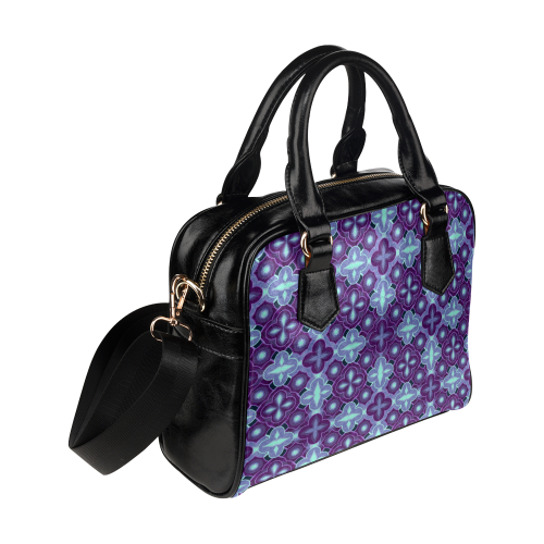 Purple blue seamless pattern Shoulder Handbag (Model 1634)
