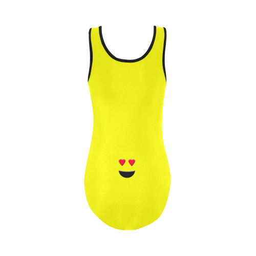 Emoticon Heart Smiley Vest One Piece Swimsuit (Model S04)