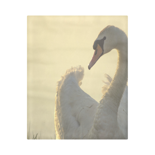 Graceful White Swan Duvet Cover 86"x70" ( All-over-print)